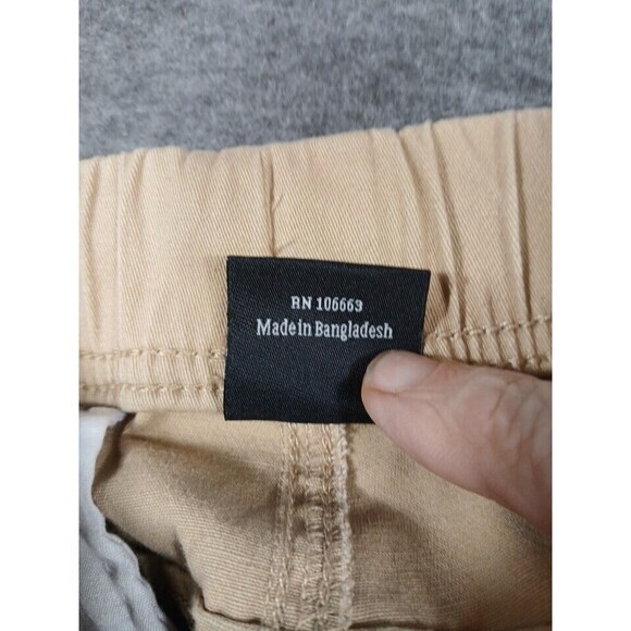 WT 02 Jogger Pants Men's Size S Tan Slash Pocket Elastic Waist Drawstring - Picture 10 of 12